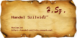 Handel Szilvió névjegykártya